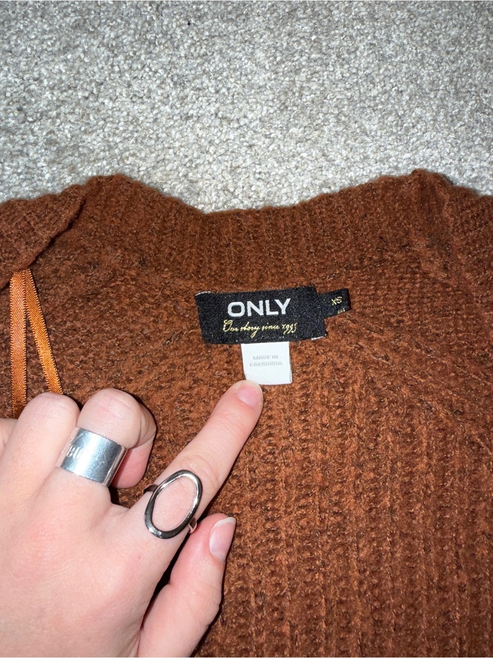 Only Rust Open-Front Longline Cardigan - Picture 2 of 2